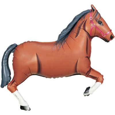 Betallic 43" Shape Brown Horse Packaged (B)