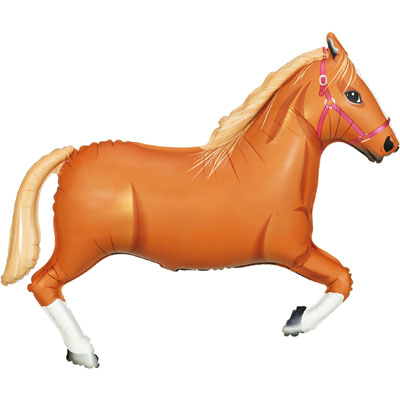 Betallic 43" Shape Tan Horse Packaged (B)