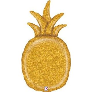 Betallic - Shape Gold Glitter Pineapple Holographic - 35" - 35807