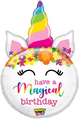 Betallic 33" Shape Mighty Birthday Unicorn (MBEP) Pkg