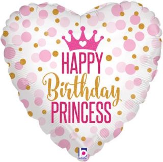 Betallic 18" Glitter Birthday Princess Holographic