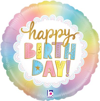 Betallic 18" Opal Birthday Holographic