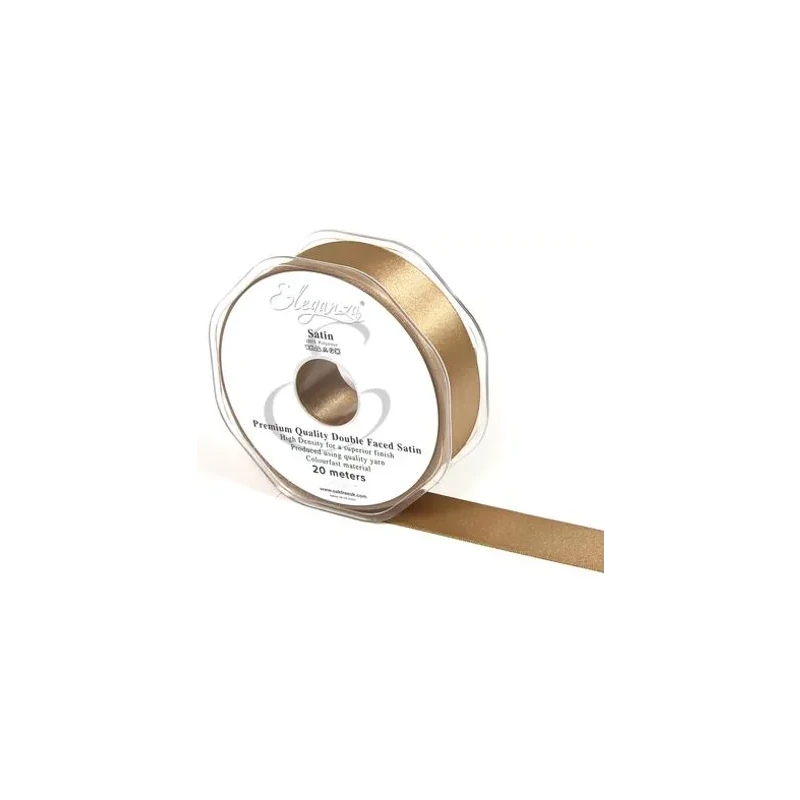 Eleganza Double Faced Satin 25mm x 20m Mocha - 454543