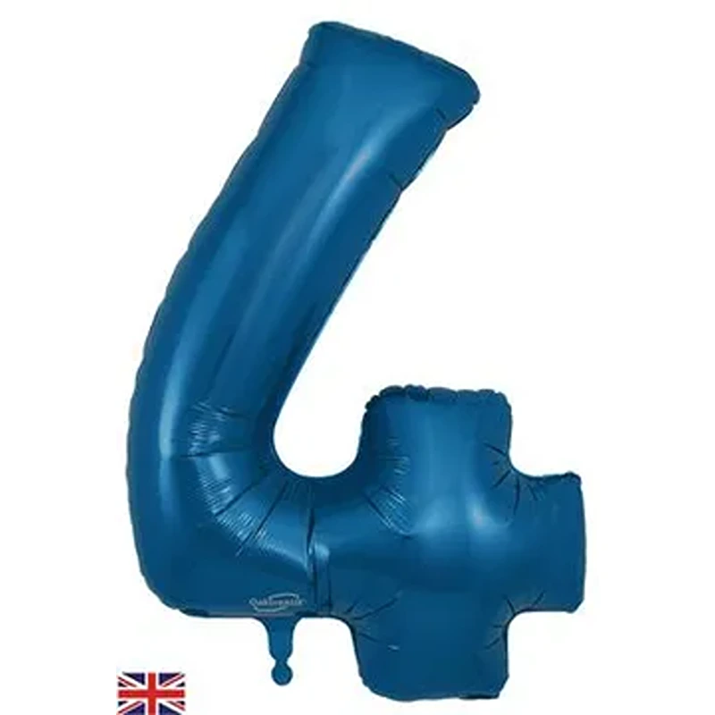 Oaktree 34" Number 4 Metallic Navy Blue - 607446