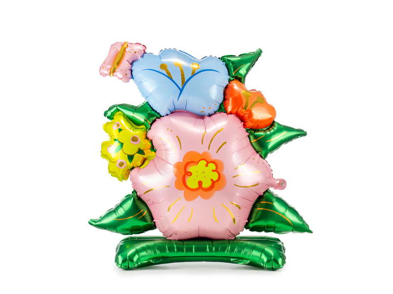 Party Deco Standing foil balloon Flowers,100x116 cm