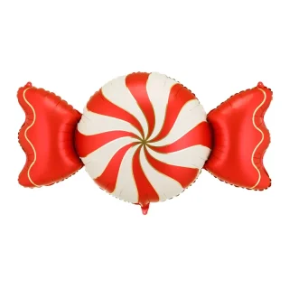 Foil balloon Candy - 113x54 cm - Beige & Red - FB442