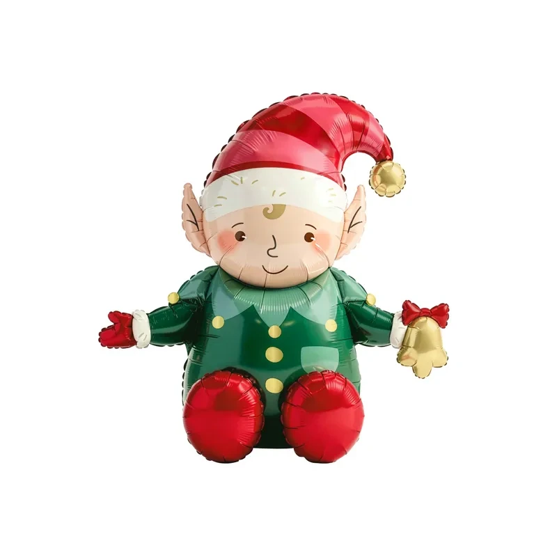 Foil balloon Elf - 89x92 cm - Green & Red - FB447