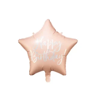 Foil balloon Happy Birthday - 40cm - Light Powder Pink - FB93-081PJ