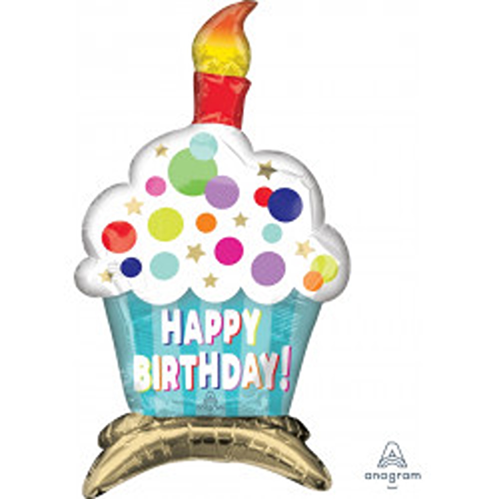 ANNAGRAM - BIRTHDAY CUPCAKE AIRFILLED CENTER PIECE DECOR - A75 - 4253811
