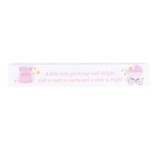 Hello Baby Mini Plaque 'A Little Baby Girl' - CG1837