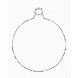 Acrylic Clear Bauble tags 100mm (10 Pack)