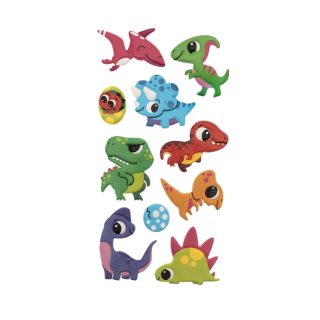 Baby Dino 3D Padded Stickers x 10