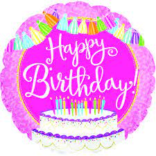 18" Birthday Candles Pink Flat - 117403