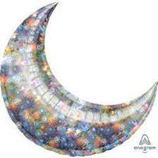 Anagram 17" Holographic Fireworks Crescent - 1624399
