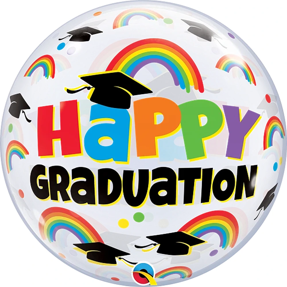 Qualatex - Graduation Caps & Rainbows - 22" - 24896