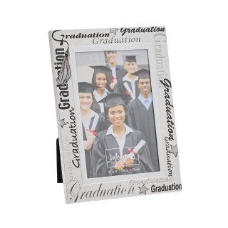 Photo Frame Aluminium. Satin/black "Graduation" 4x6