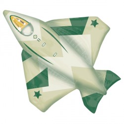 Anagram 27"x 34" Fighter Jet Street Treat Shape Flat - 2982702-1