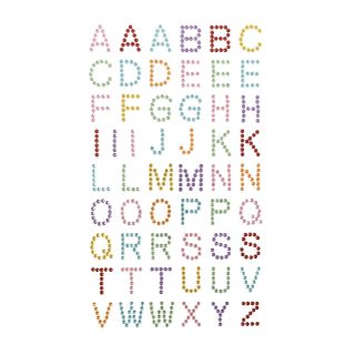 Rainbow Gem Alphabet Stickers 55 Letters