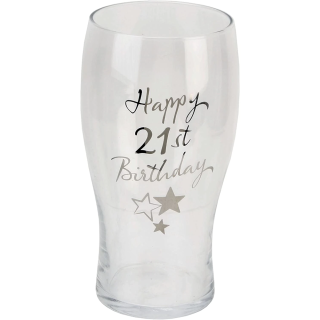 WIDDOP - Happy 21st Birthday Beer Glass - G31921