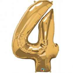 QUALATEX 41" 01CT - NUMBER 4 METALLIC GOLD
