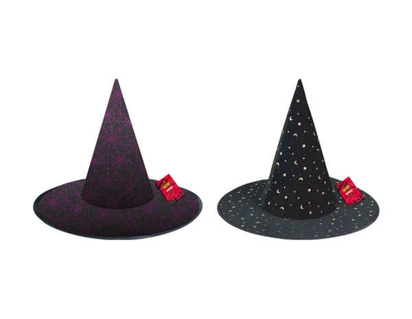 Halloween Printed Witches Hat - HAL13256OB