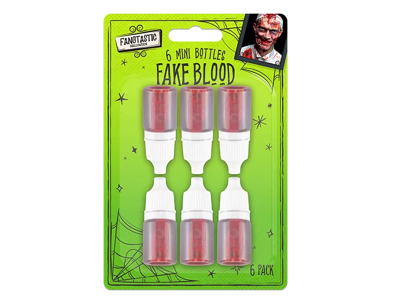 Halloween Blood Drop Mini Bottles 6pk - HAL7001OB