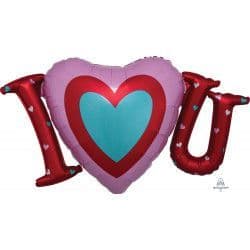 ANAGRAM 33" P35 I HEART YOUR SATIN SHAPE PKT - 3871301