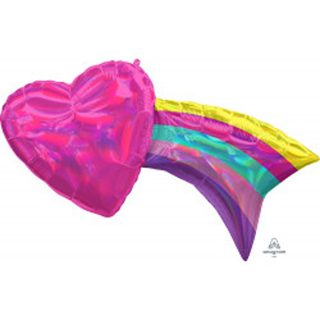 IRIDESCENT HEART WITH RAINBOW SHAPE P40 PKT - 4124601