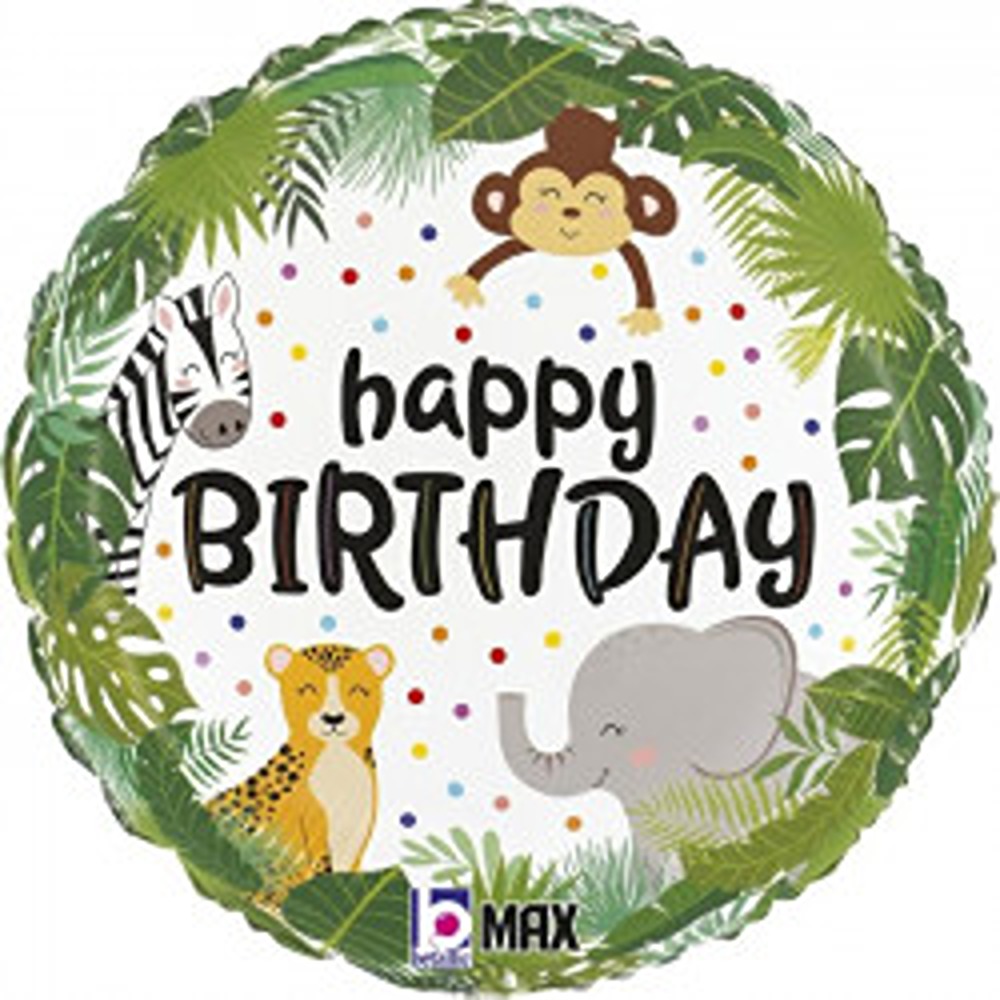 Grabo 18" Jungle Birthday Pkt - 26206P-P