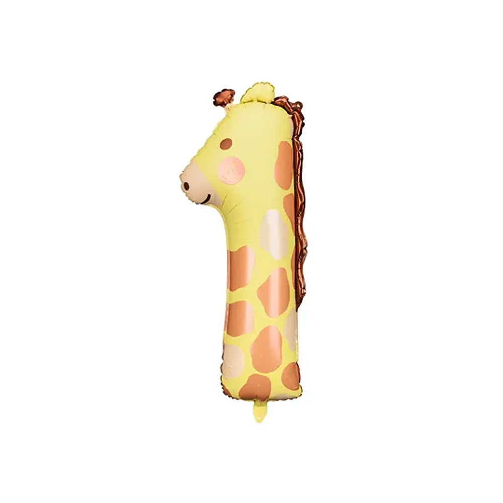 Foil balloon Number 1 - Giraffe, 42x90 cm - FB163-1