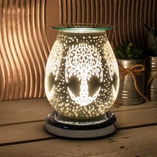 SATIN WHT TREE AROMA LAMP