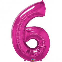 QUALATEX 42" 01CT - NUMBER 6 MAGENTA