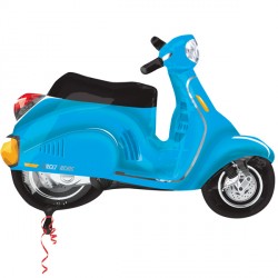 Anagram 24"Street Treat Blue Scooter Shape Flat - 2751702