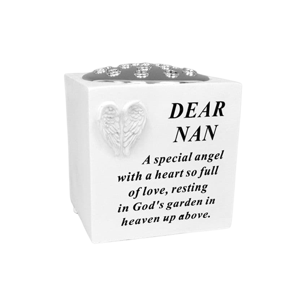 NAN WHITE ANGEL WINGS ROSE BOWL 14X15CM - DF18086-C