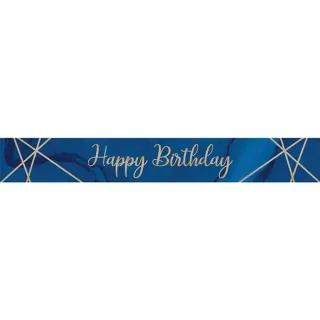 CREATIVE PARTY Navy / Gold Bday Banner 9ft