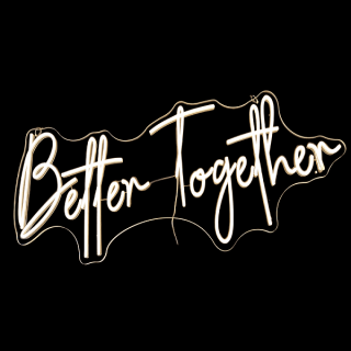Neon Sign - White - Better Together - 100 x38 - 12931