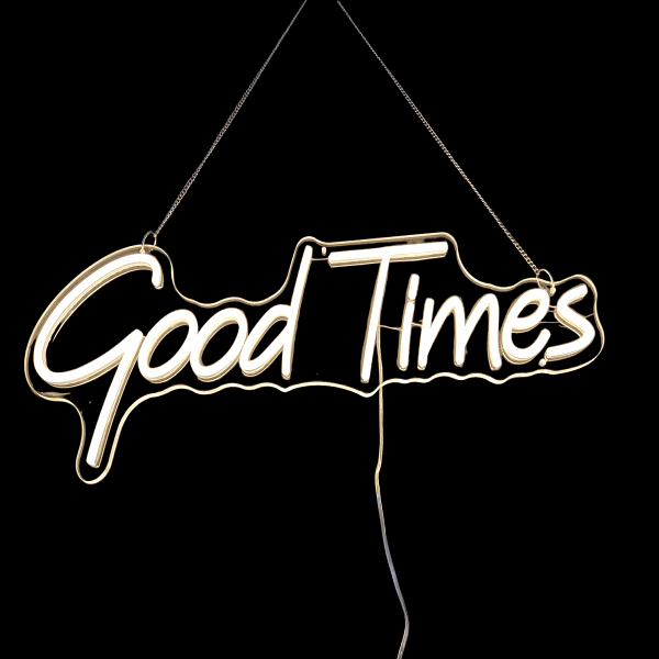 Neon Sign - White - Good Times - 63.5 X 21.5 - 12935