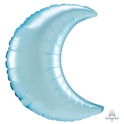 Anagram 35" Satin Pastel Blue Crescent 3ct - 4184499