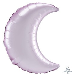 Anagram 17" Pastel Pink Satin Luxe Cresent - 4183099