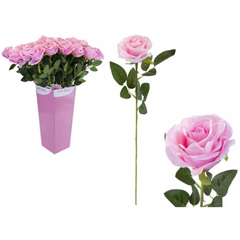 ARTIFICIAL ROSE 63CM PINK-734093