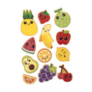 3D Fruit Embelished Characters x 12