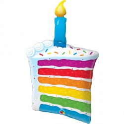 42" SHAPE 01CT - RAINBOW CAKE & CANDLE