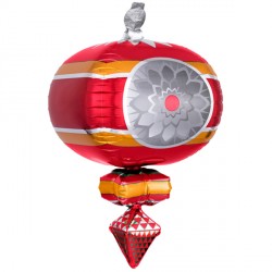 Anagram RETRO ORNAMENT RED & GOLD ULTRA SHAPE P40 (13" x 23")