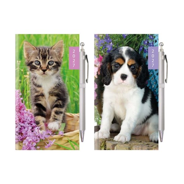 Diary Slim WTV with Pen Puppy or Kitten - 0810/FSC