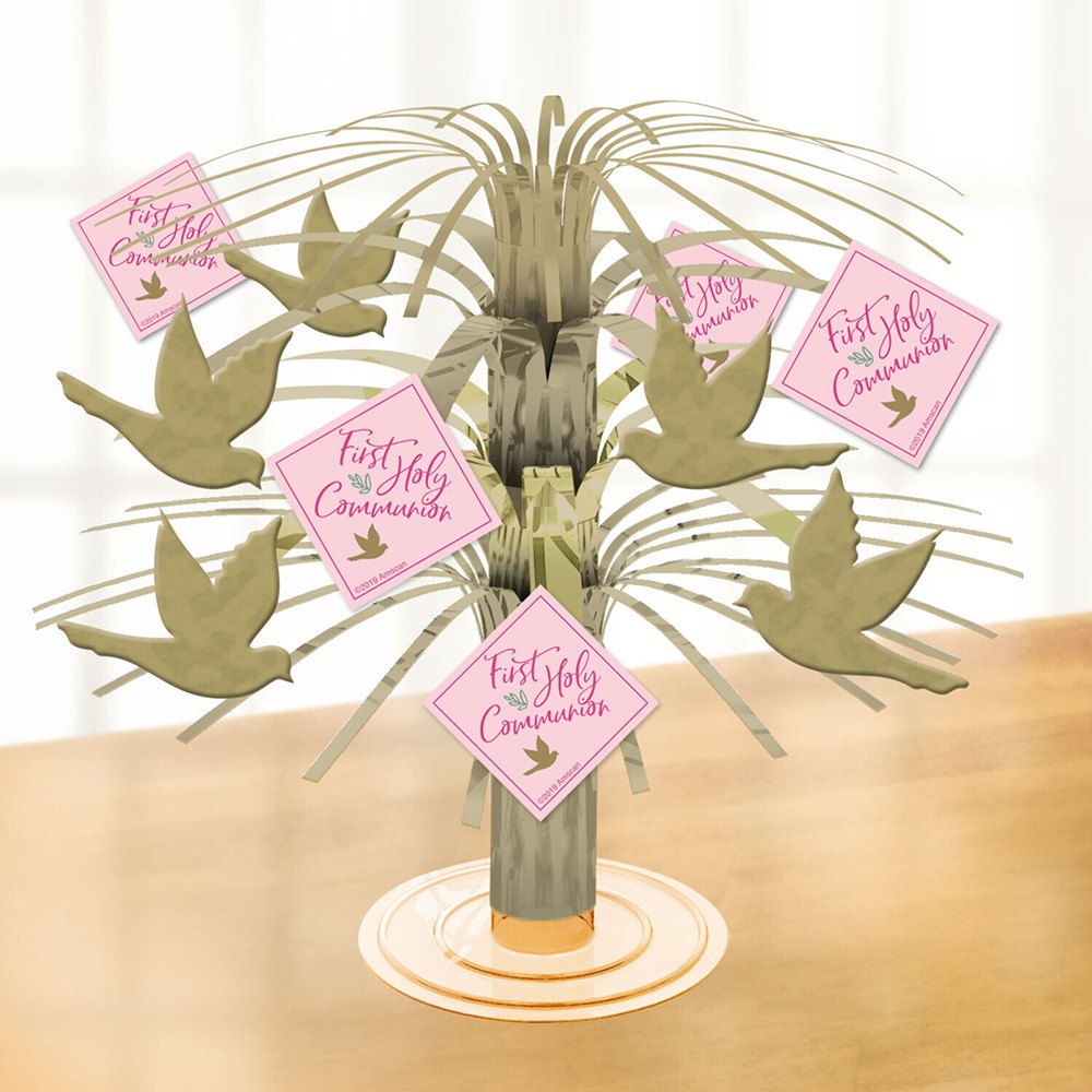 Pink First Holy Communion Centrepieces 30cm - 9906218