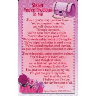 Sister, You're So Precious To Me - XY25099