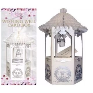 WEDDING CARD BOX WISHING WELL 72X35CM WHITE - X38708