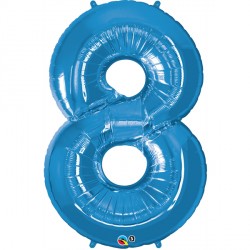 QUALATEX 42" 01CT - NUMBER 8 SAPPHIRE BLUE