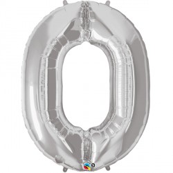 QUALATEX 39" 01CT - NUMBER 0 SILVER