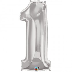 QUALATEX 38" 01CT - NUMBER 1 SILVER